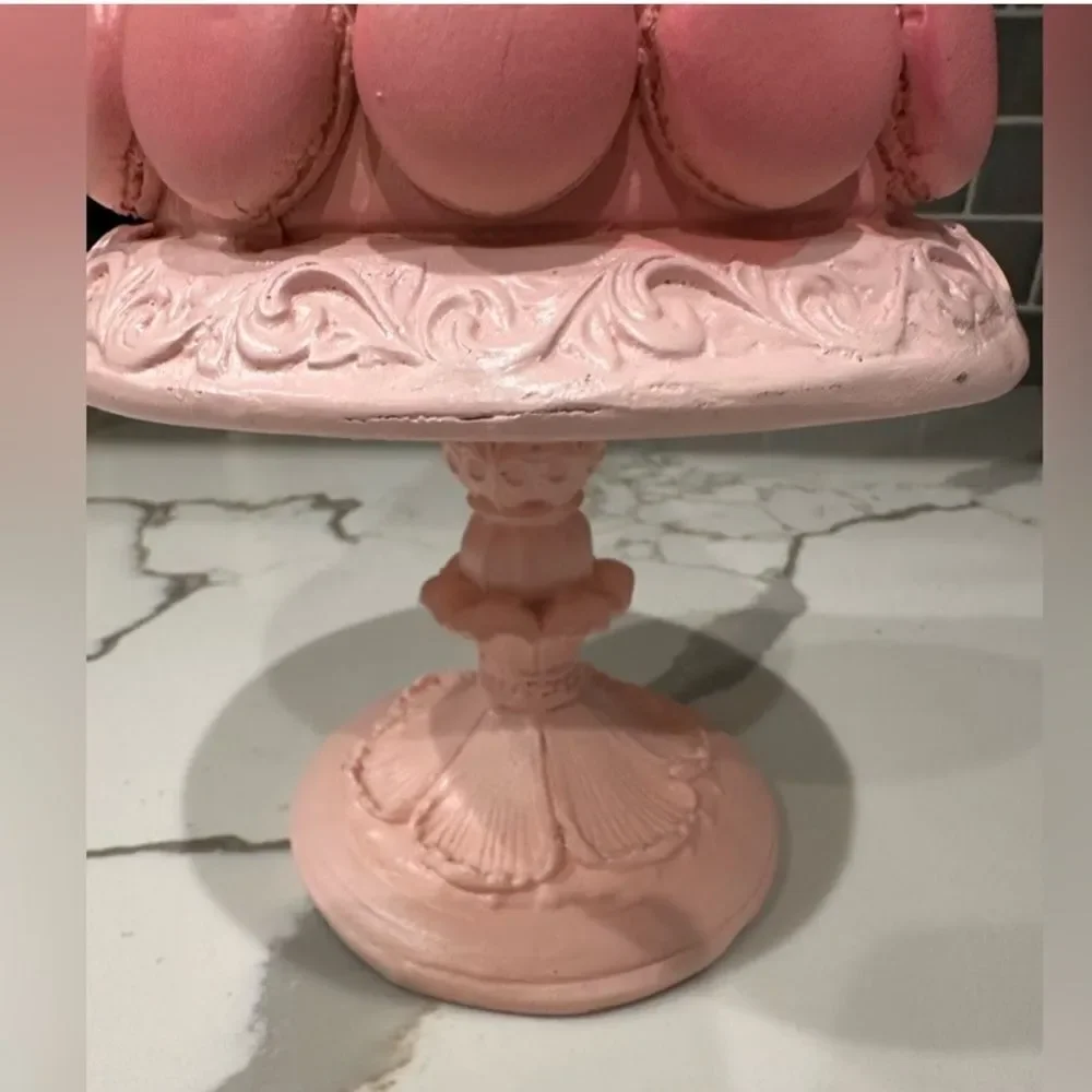 Peppermint Square Pink Ombre Macaroon Christmas Tree with Gold Topper NWT